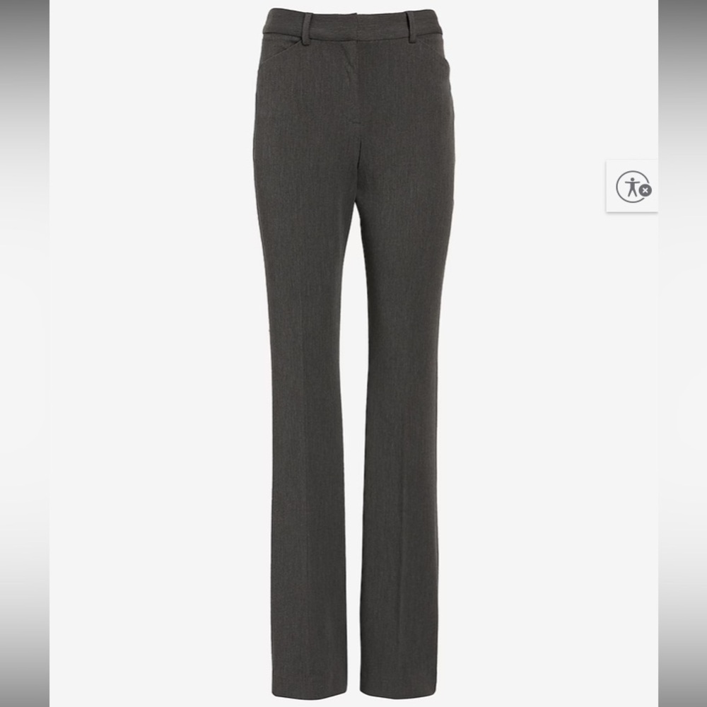 Express Editor Gray Flare Pants - Picture 4 of 9